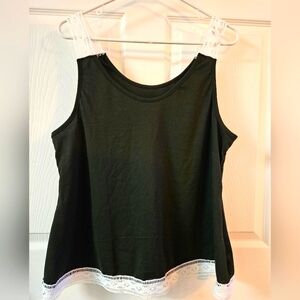 Lace trim tank top